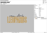 Leopardtext Embroidery File 6 sizes