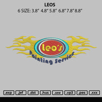 Leos Embroidery File 6 sizes