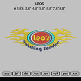 Leos Embroidery File 6 sizes