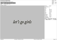 Girls Text Embroidery File 6 sizes