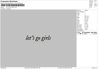 Girls Text Embroidery File 6 sizes