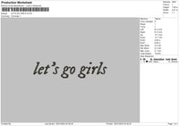 Girls Text Embroidery File 6 sizes