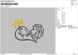 Lion Queen Embroidery File 6 sizes