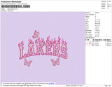 Lakers Flames Embroidery