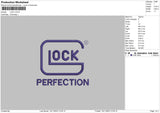 Lock Text Embroidery File 6 sizes