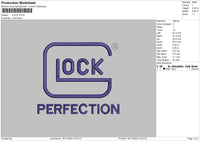 Lock Text Embroidery File 6 sizes