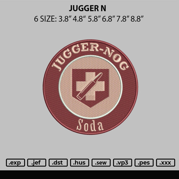 Jugger N Embroidery File 6 sizes