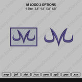 M LOGO 2 options embroidery