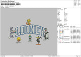 Looney Txt Embroidery File 6 sizes