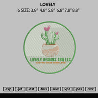 Lovely Embroidery File 6 sizes