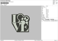 Love Paw Embroidery File 6 sizes