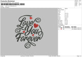 Love You Forever Embroidery