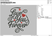 Love You Forever Embroidery