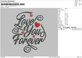 Love You Forever Embroidery