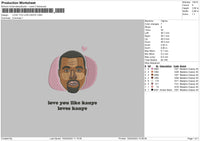 Kanye1503 Embroidery File 6 sizes