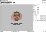 Kanye1503 Embroidery File 6 sizes