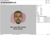 Kanye1503 Embroidery File 6 sizes