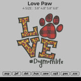 Love Paw Embroidery