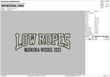 Low R Embroidery File 6 sizes