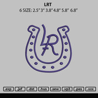 Lrt Embroidery File 6 sizes