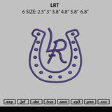 Lrt Embroidery File 6 sizes