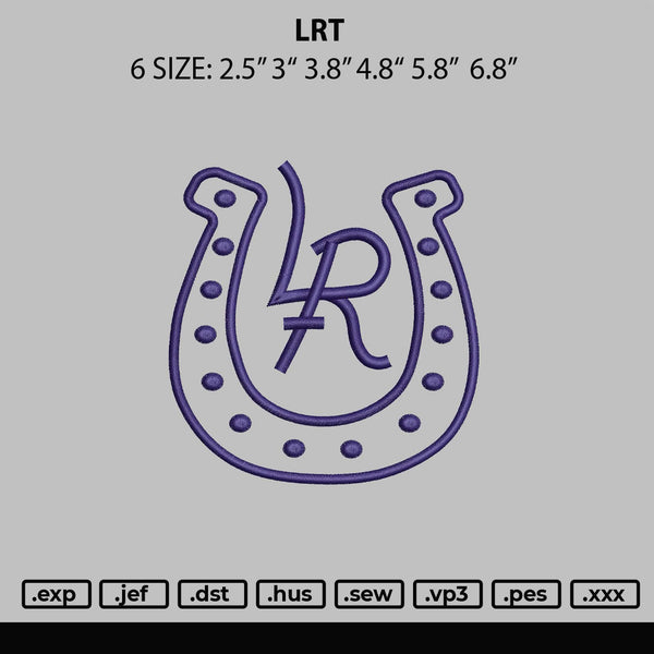 Lrt Embroidery File 6 sizes