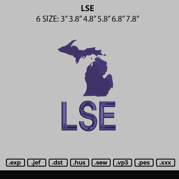 Lse Embroidery File 6 sizes