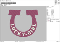 Lucky Girl V2 Embroidery File 6 sizes