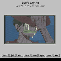 Luffy Crying Embroidery