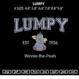 Lumpy Embroidery File 6 sizes