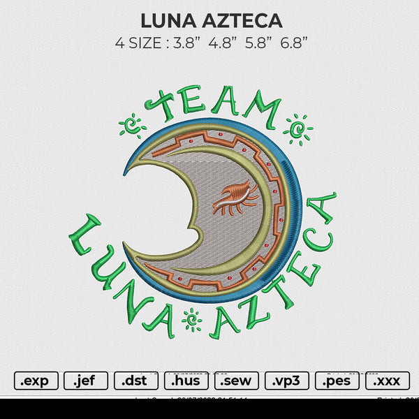 LUNA AZTECA Embroidery