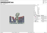 Superbowl Embroidery File 6 sizes