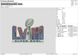 Superbowl Embroidery File 6 sizes