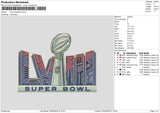 Superbowl Embroidery File 6 sizes