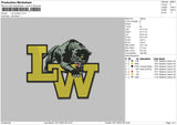 Lw Panther Embroidery File 6 sizes