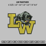 Lw Panther Embroidery File 6 sizes