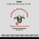 Ferme Embroidery File 6 sizes