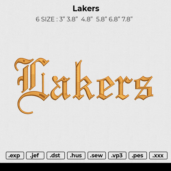 Lakers Embroidery