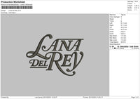 Lana Text V2 Embroidery File 6 sizes