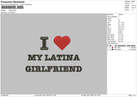 Latina text 2611 Embroidery File 6 sizes