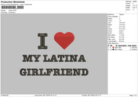 Latina text 2611 Embroidery File 6 sizes