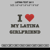 Latina text 2611 Embroidery File 6 sizes