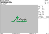 Laura Text Embroidery File 6 sizes