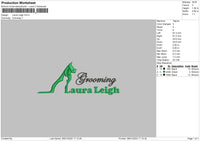 Laura Text Embroidery File 6 sizes