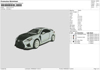 Lexus Car Embroidery File 6 sizes