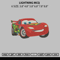 Lightning Mcq Embroidery File 6 sizes