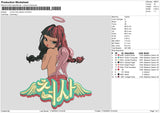 Uzi Cartoon V2 Embroidery File 6 sizes