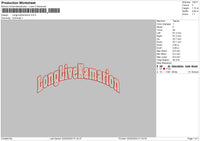 Longlivtext Embroidery File 6 sizes