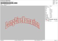 Longlivtext Embroidery File 6 sizes