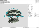 Lukes Mobile Embroidery File 6 sizes